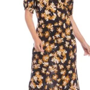 Karen Kane Puff sleeve Midi Dress